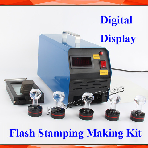 2-3Exposure Lamps Digital Display Photosensitive Flash Stamp Machine Stamping Making+ 10pcs Holder Film Pad +1 Sheets Kit ► Photo 1/2