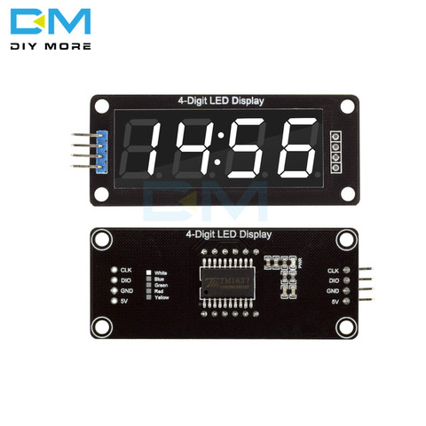 TM1637 4-Digit Digital LED 0.56 Display Tube Decimal 7 Segments Clock Double Dots Module 0.56 inch White Display For Arduino ► Photo 1/4