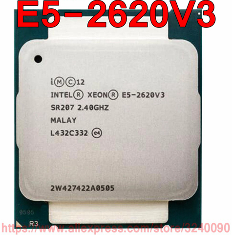 Intel Xeon CPU E5-2620V3 SR207 2.40GHz 6-Cores 15M LGA2011-3 E5-2620 V3 processor E5 2620V3 free shipping E5 2620 V3 ► Photo 1/1