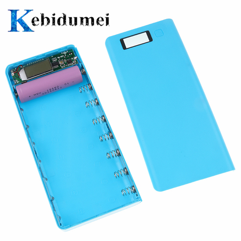 kebidumei Hot sale  5V Dual USB 18650 Power Bank Battery Box Mobile Phone Charger DIY Shell Case For iphone6 Plus S6 xiaomi ► Photo 1/6