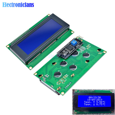 Blue Display IIC I2C TWI SPI Serial Interface 2004 20X4 Character HD44780 Controller Blue Screen Backlight For Arduino LCD ► Photo 1/6