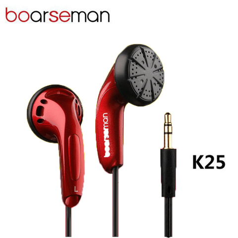 Boarseman K25 In-ear Earphone Hifi Music Headset Flat Head Noise Cancelling EarBuds 3.5mm Bass Stereo for phone auriculares ► Photo 1/6