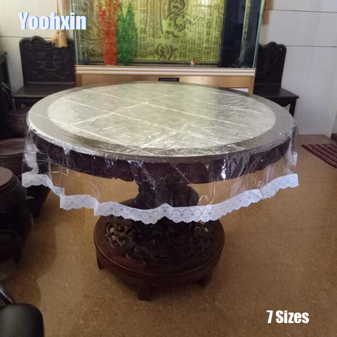 Hot Lace Soft Glass Round, Clear Plastic Table Covers Round