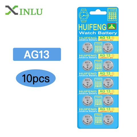 10pcs AG13 357A LR44 Battery SR44SW SP76 L1154 RW82 RW42 Battery Button Cell  Coin Batteries for Watch Toy Car  AG13 Battery ► Photo 1/6