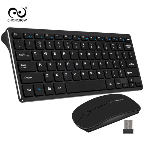 Wireless Keyboard and Mouse Combo 2.4 GHz Wireless Mouse Multimedia Keys for PC Windows XP /7/8/10 Android Smart TV Box ► Photo 1/6