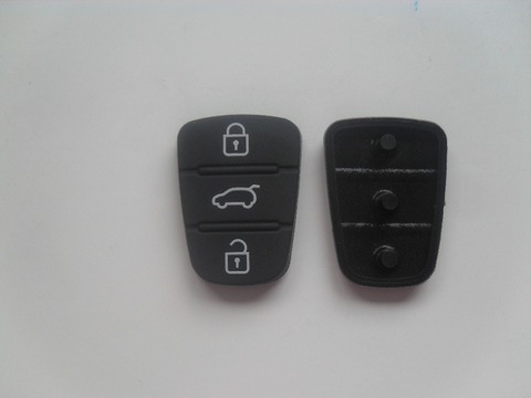 Replacement 3 Buttons Rubber Pad For Hyundai I10 I20 I30 IX35 Kia Sportage Cerato Rio Flip Key Protective Pad ► Photo 1/2