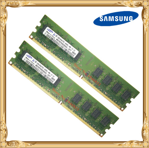 Samsung Desktop memory 4GB 2x2GB 800MHz PC2-6400U DDR2 PC RAM 800 6400 4G 240-pin Free shipping ► Photo 1/1