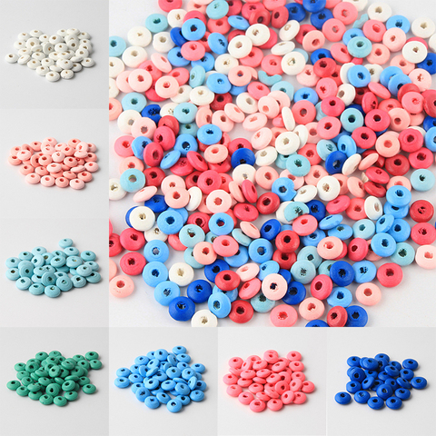 300Pcs/Lot Lead-Free Flat Loose Spacer Wooden Beads for Jewelry Makeing Crafts Wood Necklace Cheap Beads 10x4mm ► Photo 1/6