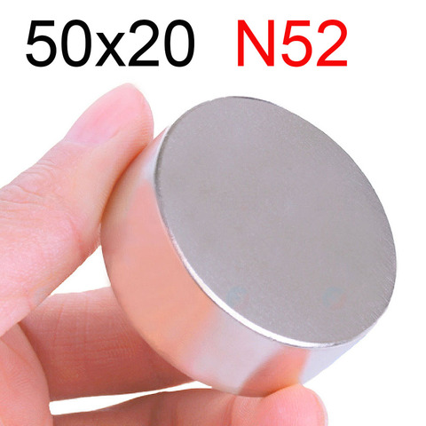 1 Pcs 50x20 Neodymium Magnet 50mm x 20mm N35 NdFeB Round Super Powerful Strong Permanent Magnetic imanes Disc 50x20 ► Photo 1/6