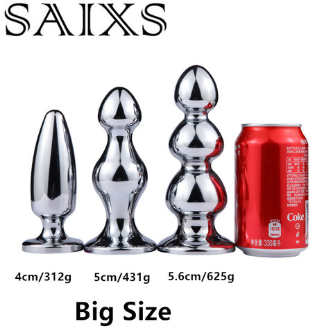 Metal Large anal plug Anal Beadds adult Sex products Anal expansion Prostate masturbation Erotic sexual tools ► Photo 1/1