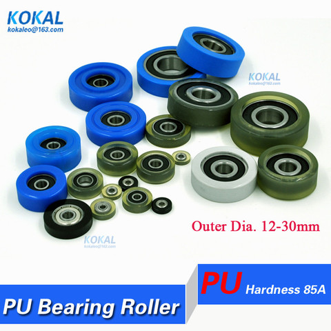 Free shipping 10PCS all kinds Polyurethane TPU PU ball bearing money count machine drawer rubber PU wheel roller pulley 12-40mm ► Photo 1/6