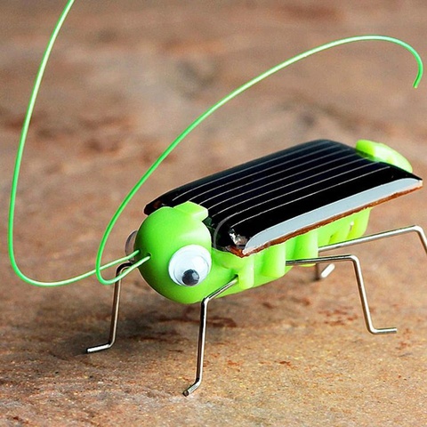 New 1 PCS Children Baby Solar Power Energy Insect Grasshopper Cricket Kids Toy Gift Solar Novelty Funny Toys ► Photo 1/6