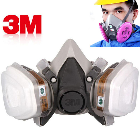 3M 6200 Gas Mask Paint Spraying Safety Work Half Face Respirator Industry Dust Mask With Filter ► Photo 1/6