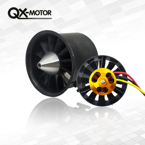 QX-Motor 70mm Electronic Ducted Fan 12 Blades EDF With 2827 KV2600 Brushless Motor and 80A esc For RC Drone Model Parts ► Photo 1/6