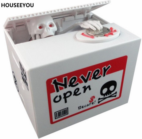 Creative Money Saving Boxes Piggy Bank Ghost Moneybox with Popping Skull Skeleton Hand Automatic Coin Steal Baby Kids Child Gift ► Photo 1/5