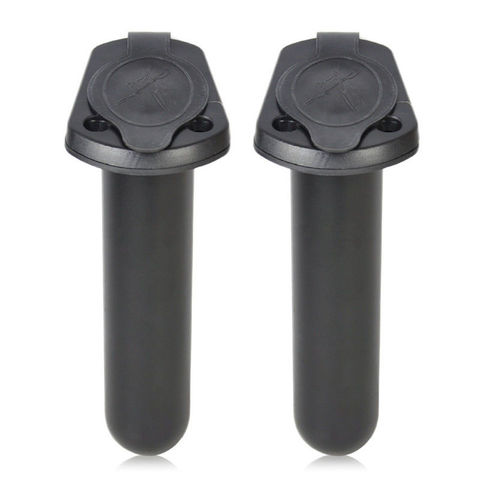 2 Pcs Plastic Flush Mount Fishing Rod Holder Cap Gasket Kayak Boat Canoe Tackle ► Photo 1/6