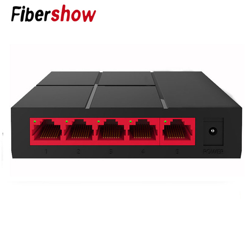 5 Ports Gigabit Switch 10/100/1000Mbps SG105M  RJ45 LAN Ethernet Fast Desktop Network Switching Hub Shunt EU Power Adapter ► Photo 1/6