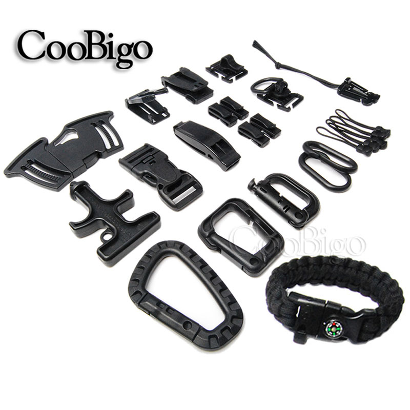 5pcs Assorted Buckles Tactical Backpack Grimloc D Ring Web Dominator  Carabiner Webbing Pipe Clips Outdoor Paracord Bracelet - Price history &  Review, AliExpress Seller - CooBigo Buckle Store