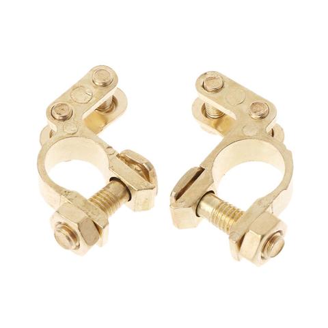 2Pcs Durable Replacement Auto Car Battery Terminal Clamp Clips Brass Connector ► Photo 1/6