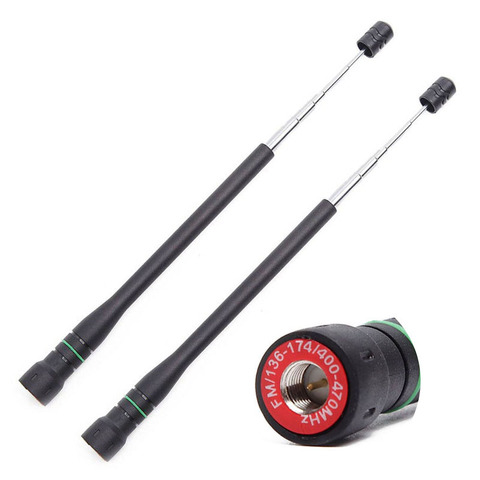 2pcs ABBREE AR-775 Telescopic SMA-Male VHF UHF Dual Band Antenna For Yaesu VX-6R TYT TH-UV8000D MD-380 Walkie Talkie 2 Way Radio ► Photo 1/6