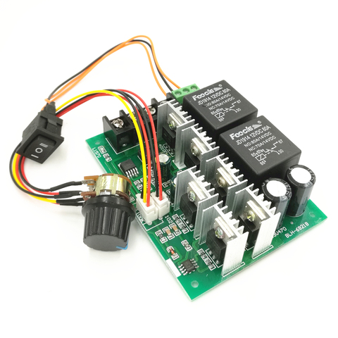 Powerful PWM DC 12v / 24v / 36v / 48v 40A motor speed controller with reverse switch(6.5) ► Photo 1/5
