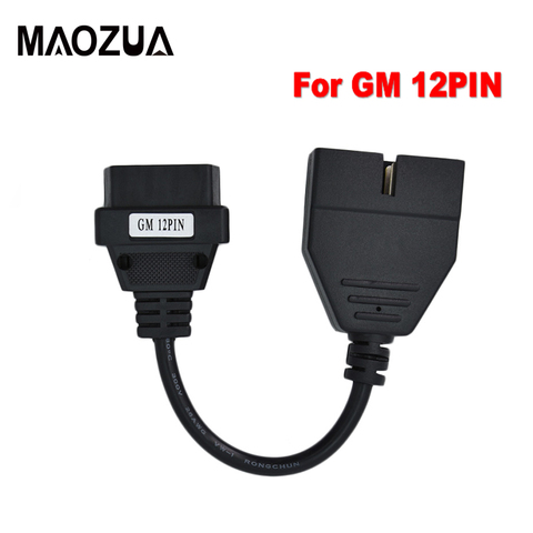 Maozua OBDII OBD 2 Connector Adapter for G-M 12 Pin to 16 Pin Auto OBD2 Diagnostic Cable for daewoo for matiz 12 PIN ► Photo 1/6