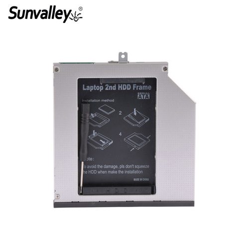 Sunvalley 2nd HDD Caddy 9mm/9.5m SATA to SATA SSD Case HDD Hard Drive Case DVD/CD-ROM Optical Bay For Laptop Lenovo T440P ► Photo 1/6