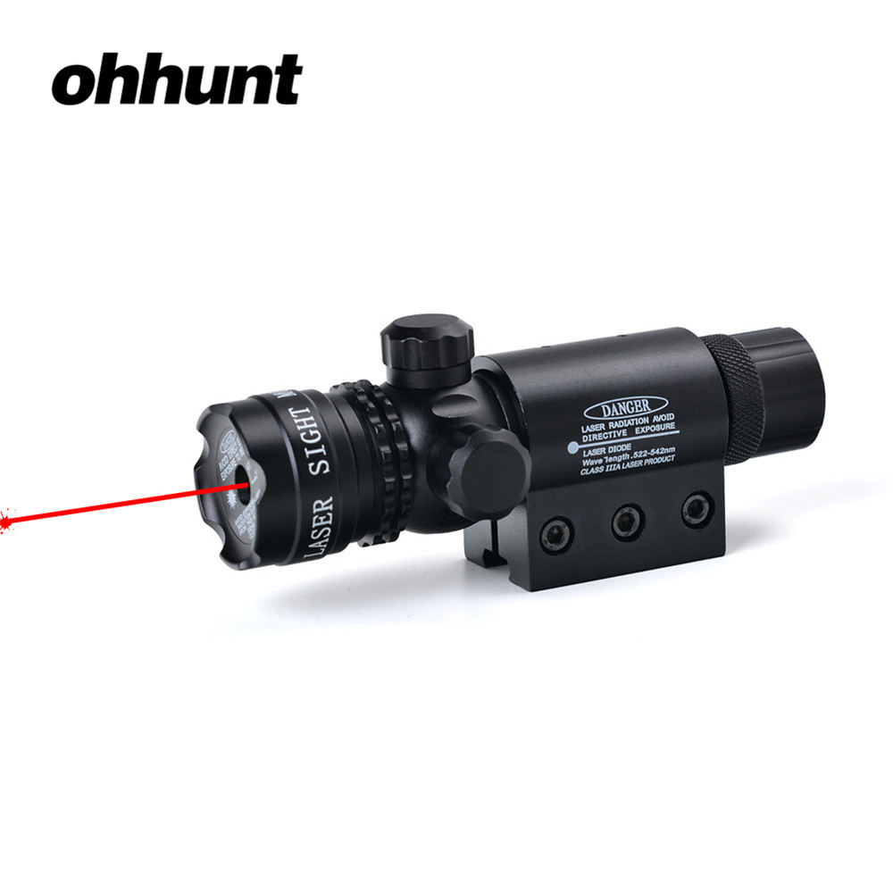 Red Green Dot Laser Sight Scope w/ Picatinny Rail Barrel Mount Pressure Switch 