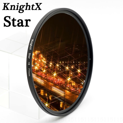 KnightX 52 58 67 72 77 mm Star Filter Point Line 58mm for Canon 18-55mm EOS Rebel T4i T3i T2i lens DSLR d3200 d5200 d5300 d3300 ► Photo 1/1