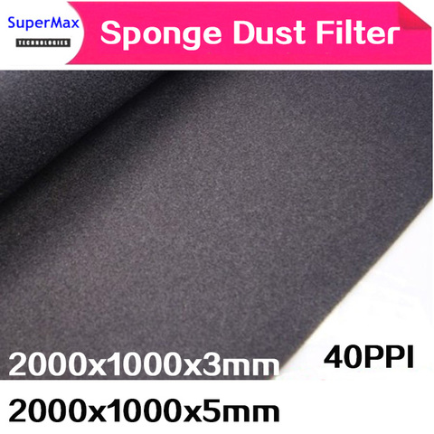 DIY 1m x 2m x 3mm/5mm Computer Mesh sponge PC Case Fan Cooler Black Dust Filter Case Dustproof Cover Chassis dust cover 40PPI ► Photo 1/1