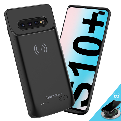 Newdery For Samsung Galaxy S10E S10 S10 Plus Battery Case Qi Wireless Charging Compatible power case for S10E S10 S10 Plus black ► Photo 1/6