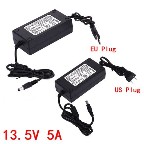 Universal 13.5V 5A AC to DC Power Supply Adapter Dual Cable Converter 5.5x2.1-2.5m Light Monitor Device Electronic Instrument ► Photo 1/6