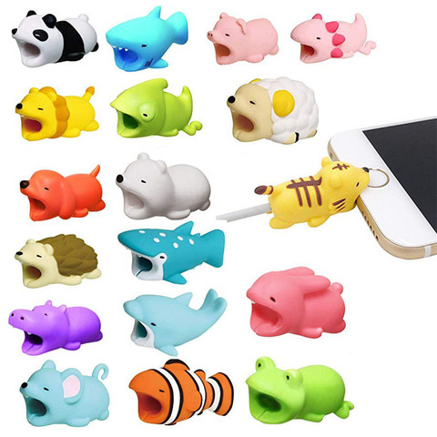1 pcs Animal Cable bites Protector for Iphone protege cable buddies cartoon Cable bites kabel diertjes Phone holder Accessory ► Photo 1/6