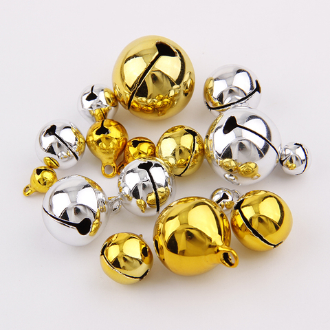 Gold Silver Copper Vacuum Plated Jingle Bells Pendants Christmas Handmade Decorations Party DIY Crafts Accessories ► Photo 1/6