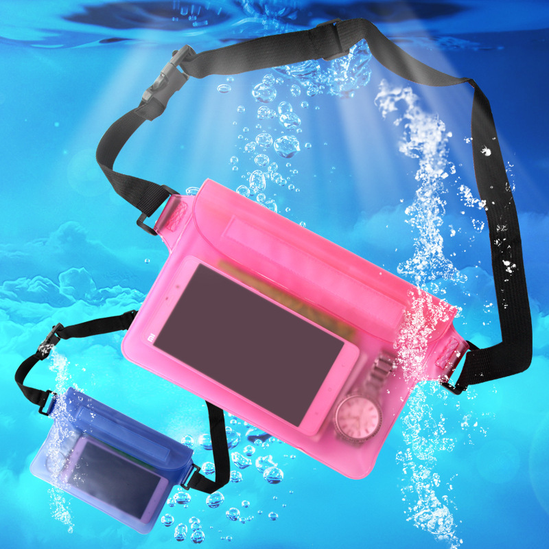 Waterproof Swimming Ski Diving Camping Shoulder Waist Pack Bag Underwater Mobile 
