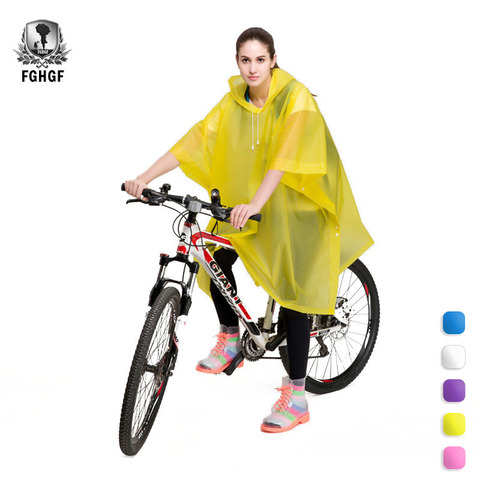 FGHGF Motorcycle Bicycle Bike Raincoat Hooded Disposable Waterproof Infantil Menino Rainwear Poncho Transparent Rain Coat ► Photo 1/6