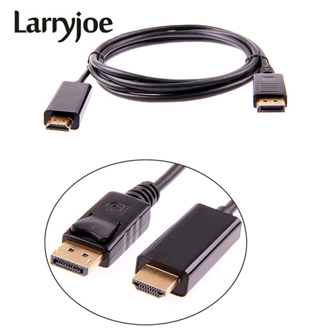 Larryjoe 1.8M / 6FT 3M 10FT DisplayPort Display Port DP Male to HDMI Male M/M Cable Adapter for MacBook Air Dell Monitor ► Photo 1/2