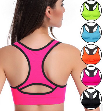 Women Professional Absorb Sweat Top Sports Bra Mesh breathable Bra Push Up  Padded Running Gym Fitness