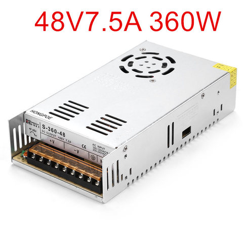 Best quality 48V 7.5A 360W Switching Power Supply Driver for CCTV camera LED Strip AC 100-240V Input to DC 48V ► Photo 1/5
