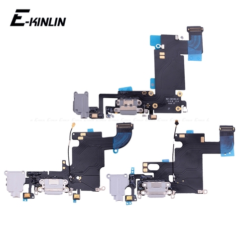 High Quality Charging Flex Cable For iPhone 5S SE 6 6S 7 8 Plus USB Charger Port Dock Connector With Mic Flex Cable ► Photo 1/6