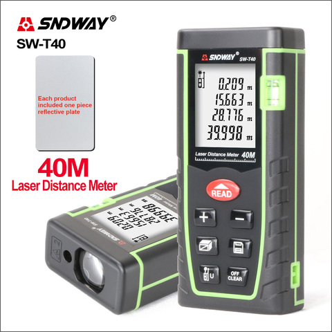 SNDWAY Laser Rangefinder Distance Meter Range 40m Laser Ruler Device Finder Mini Digital Meater Laser Distance Sensor SW-T40 ► Photo 1/6