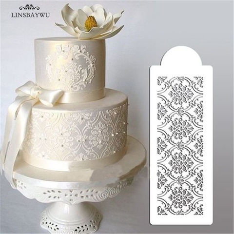 Cake Decorating Tool Damask Lace Border Cake Side Cupcake Stencil Sugarcraft Decoration Mould Baking Tool Kitchen Accessories ► Photo 1/5