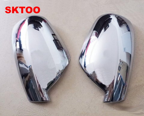 SKTOO For 2004-2012 Peugeot 307 CC SW 407 Door Side Wing Mirror Chrome Cover Rear View Cap Accessories 2pcs per Set Car Stying ► Photo 1/5
