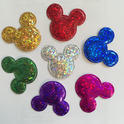 (40 pieces/lot)  Padded pretty Flashing Mouse Appliques / Scrapbooking craft making craft A63A ► Photo 1/2