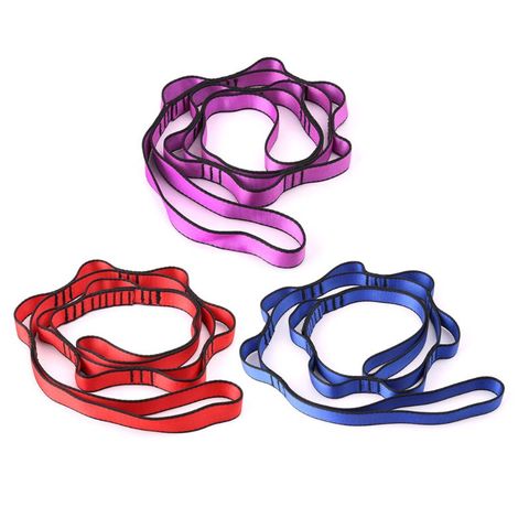 Climbing Nylon Daisy Chain Rope with Loops Yoga Hammock Hanging Strap Mountaineering Bandlet Sling 110cm Climbing Accessory ► Photo 1/6