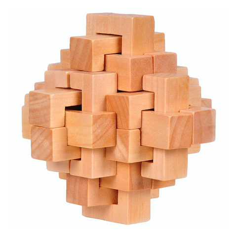 Wood Cube Puzzle Brain Teaser Toy Games for Adults / Kids ► Photo 1/3