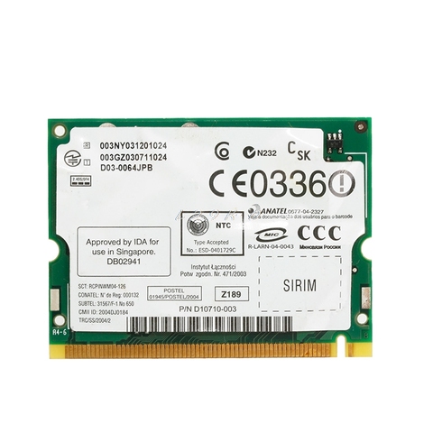 Intel Pro/Wireless 2200BG 802.11B/G Mini PCI Network Card WIFI for Toshiba Dell ► Photo 1/6