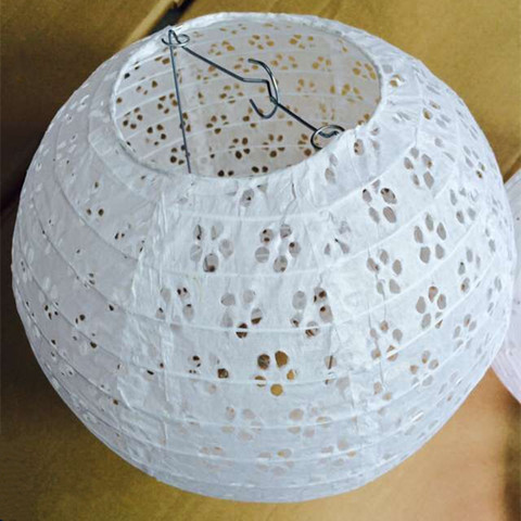High quality 7 size White Hollow round Paper Lantern Ball Festival Supplies Chinese Paper Lantern For Wedding Party Decoration ► Photo 1/3