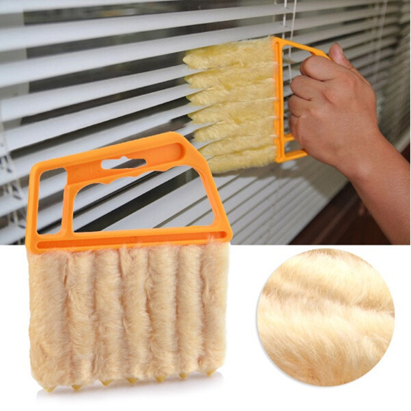 Microfiber Removable Washable Cleaning Brush Clip Household Duster Window  Leaves Blinds Cleaner Brushes Tool