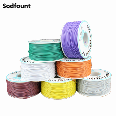 250 m/lots 30 AWG Wrapping Wire 10 Colors Single Strand Copper Cable Ok Wire Electrical Wire for Laptop Motherboard PCB Solder ► Photo 1/4